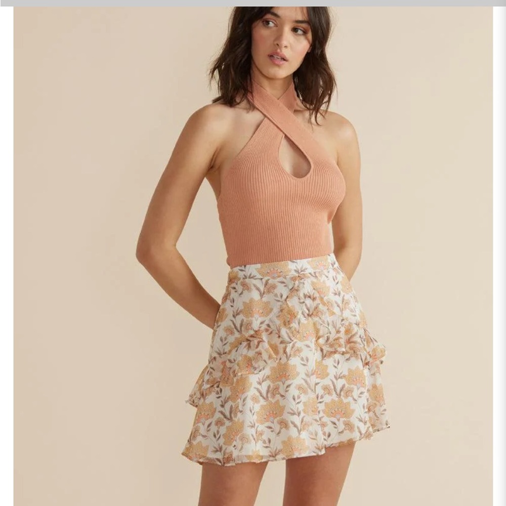 Mink pink knit top